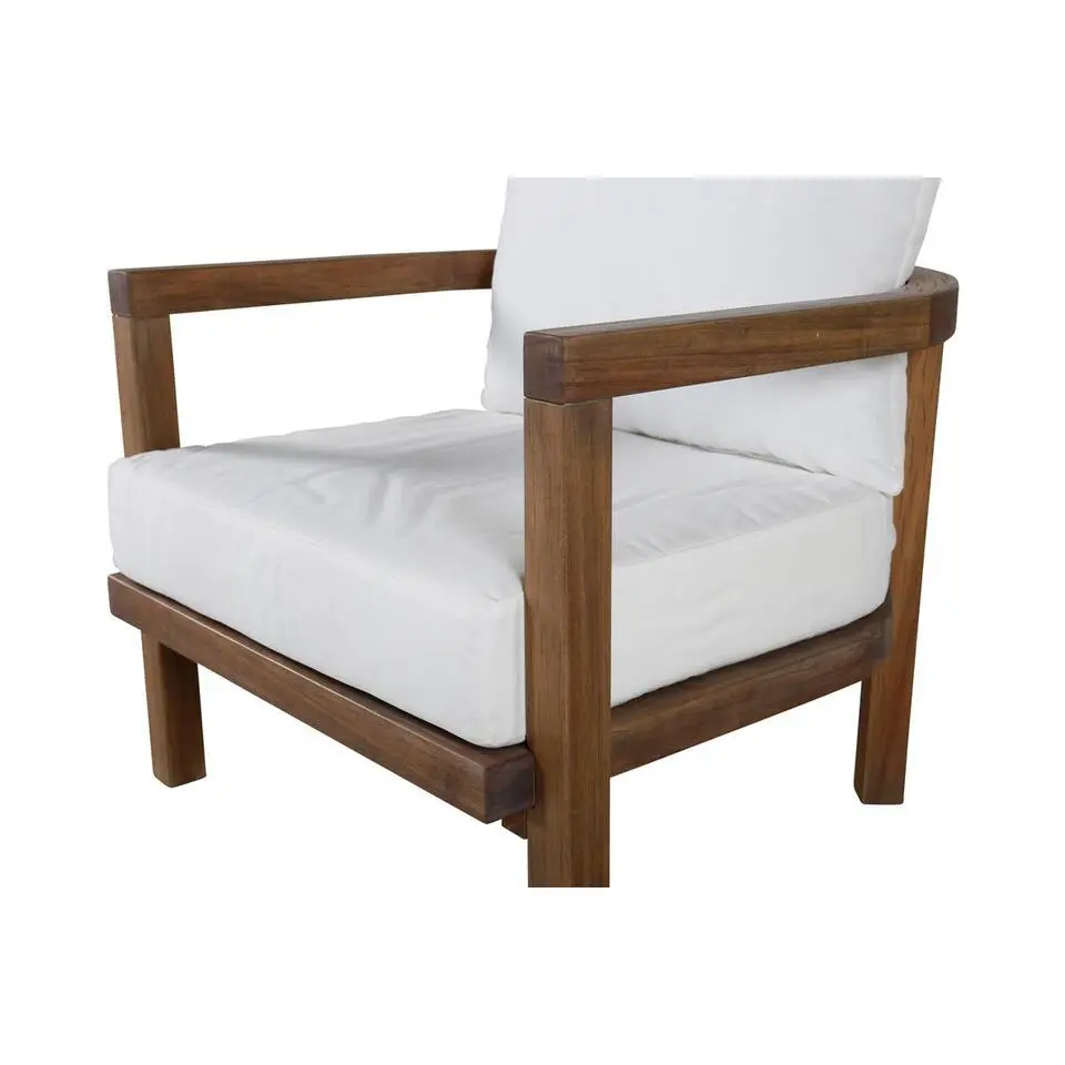 Svea - Abdul loungestoel - acaciahout - naturel/wit