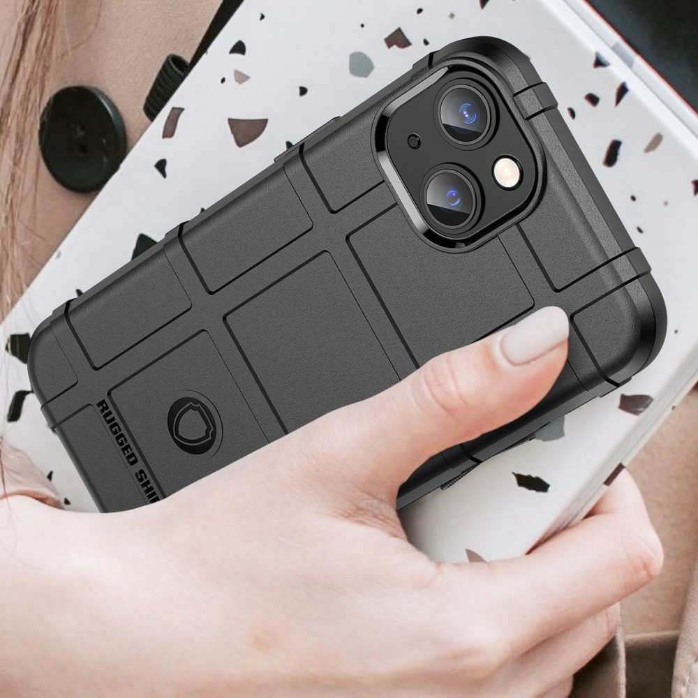 iPhone 14 Outdoor Gummi Schutzhülle Anti-Shock - Schwarz