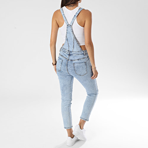 Salopette Jean Femme Bleu Wash