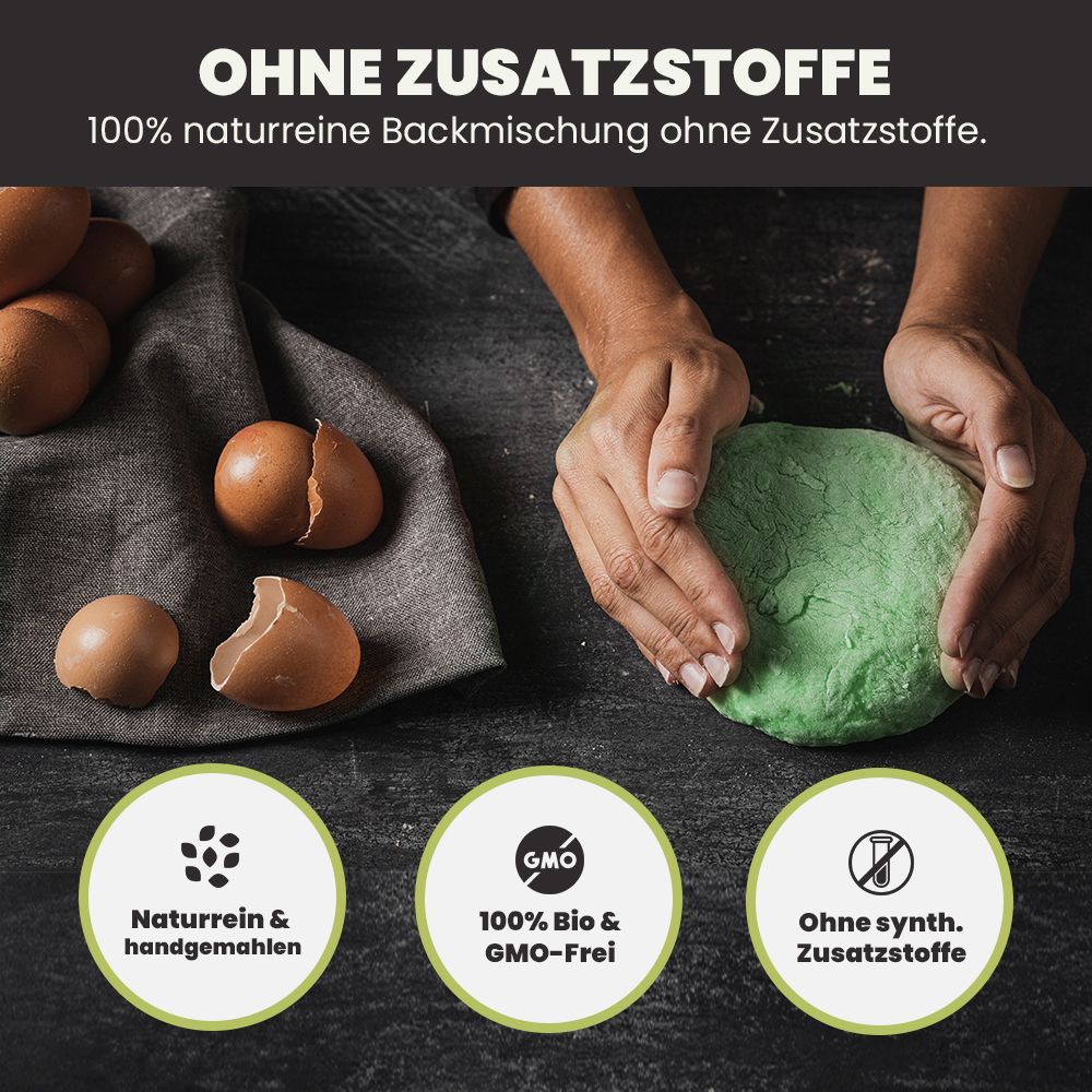 SANUUS® VegiX Weizenmehl 550 mit natürlichem Spinatpulver