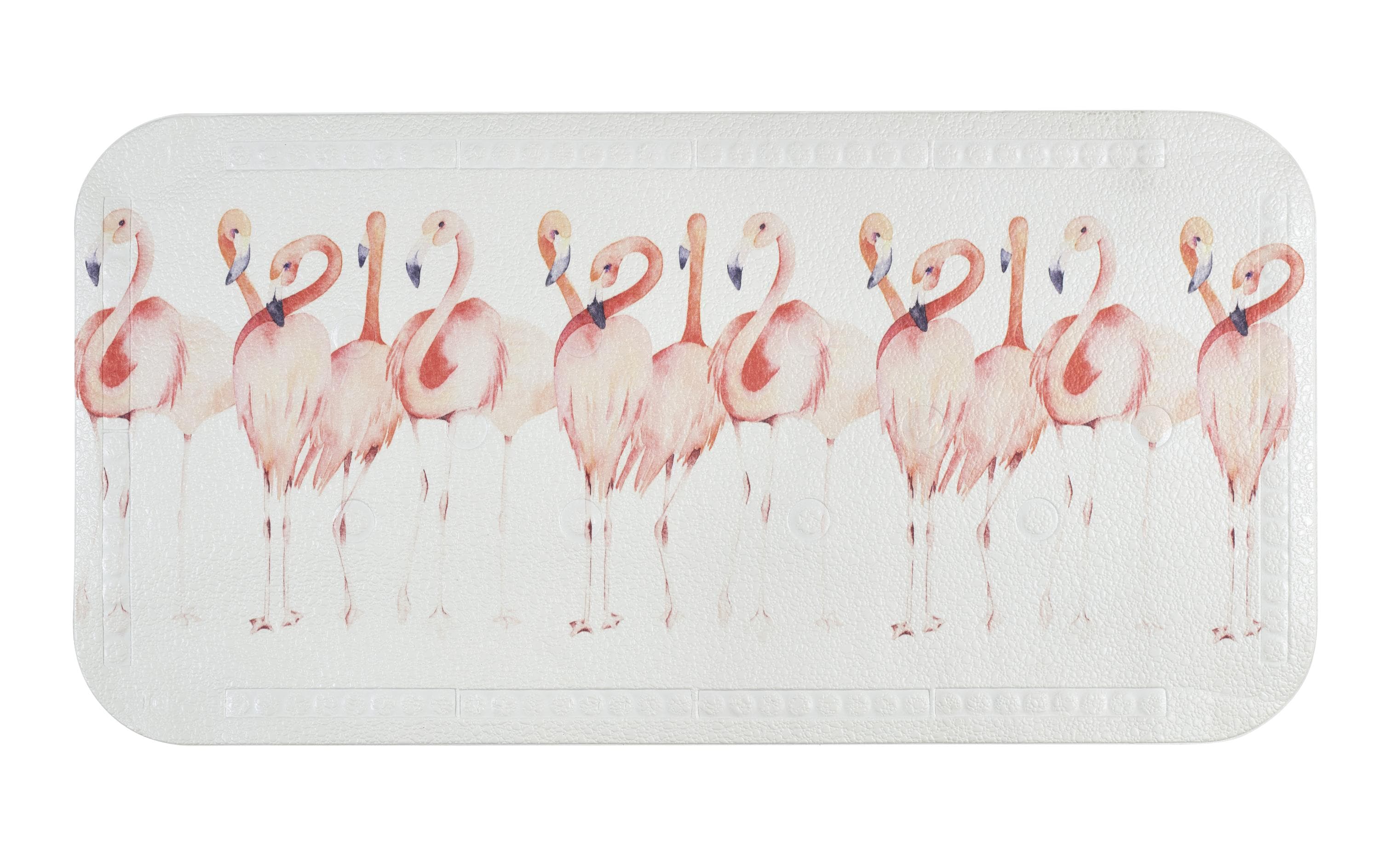 Badewanneneinlage Smoothie Flamingo 71 cm, Rosa/WeissWanneneinlage mit Print