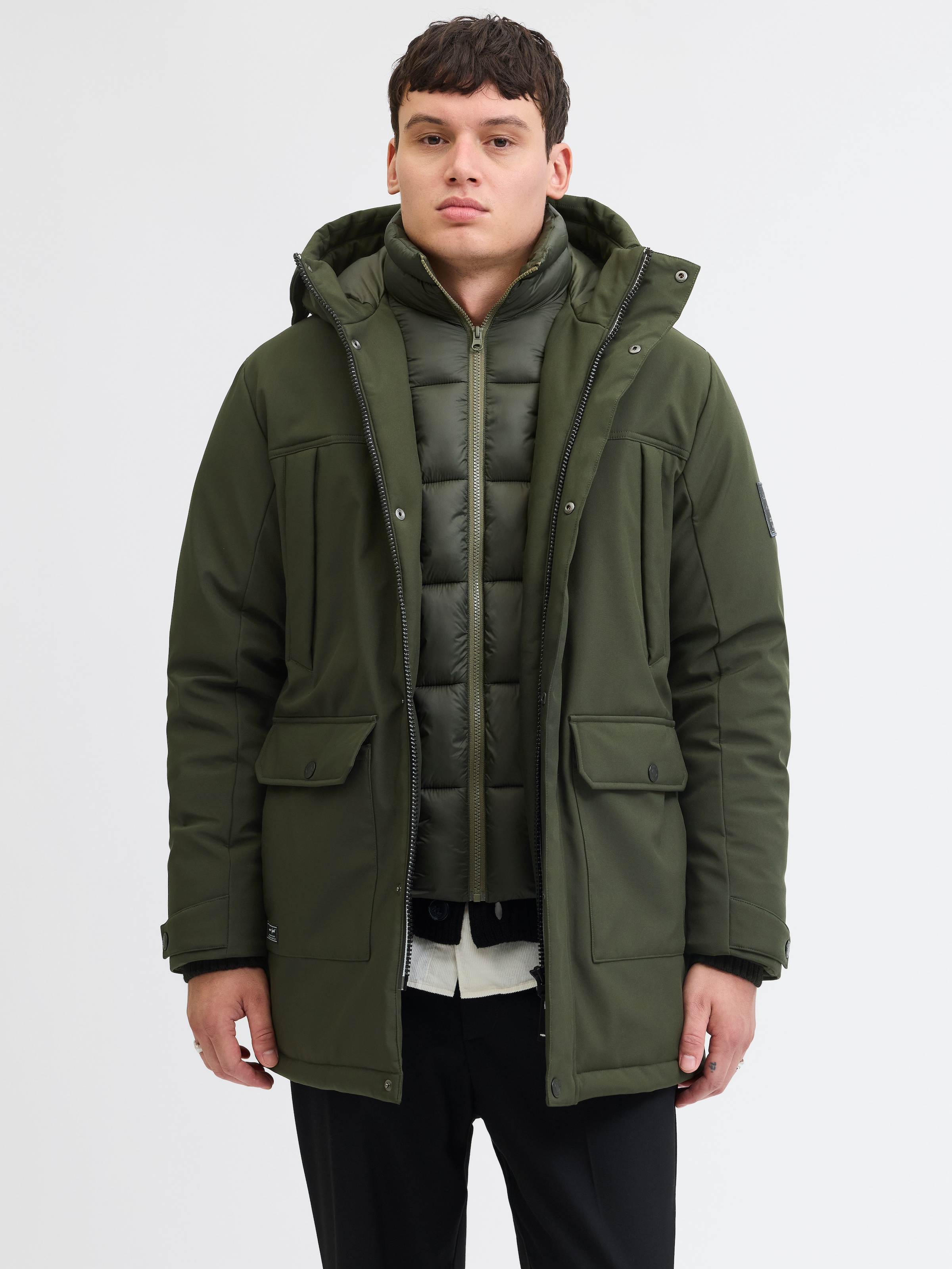 Jack & Jones Parka »JJFINN SOFTSHELL PARKA« mit Kapuze