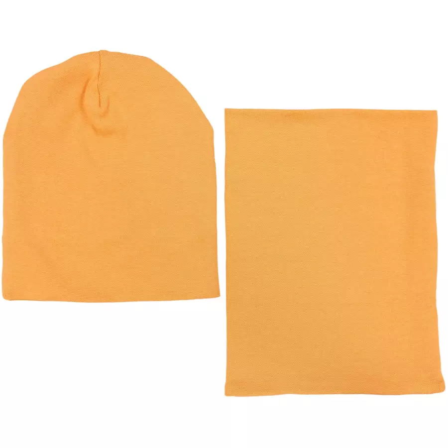 TupTam Unisex Kinder Beanie Mütze Schlauchschal Set gelb