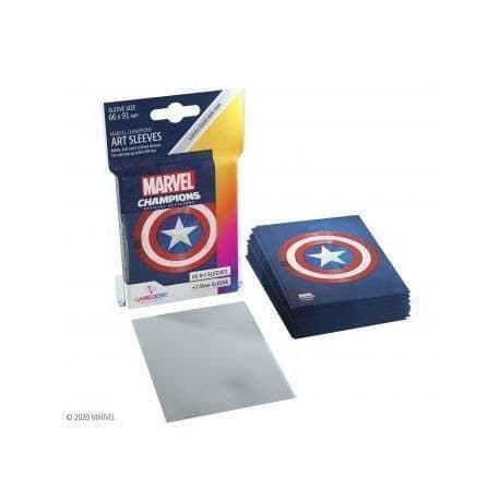 Marvel Champion Art Sleeves: Captain America (50+1) - Brettspil
