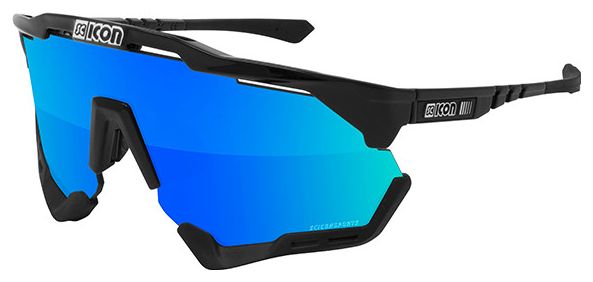 Lunettes SCICON Aeroshade XL Noir / Multimirror Blue