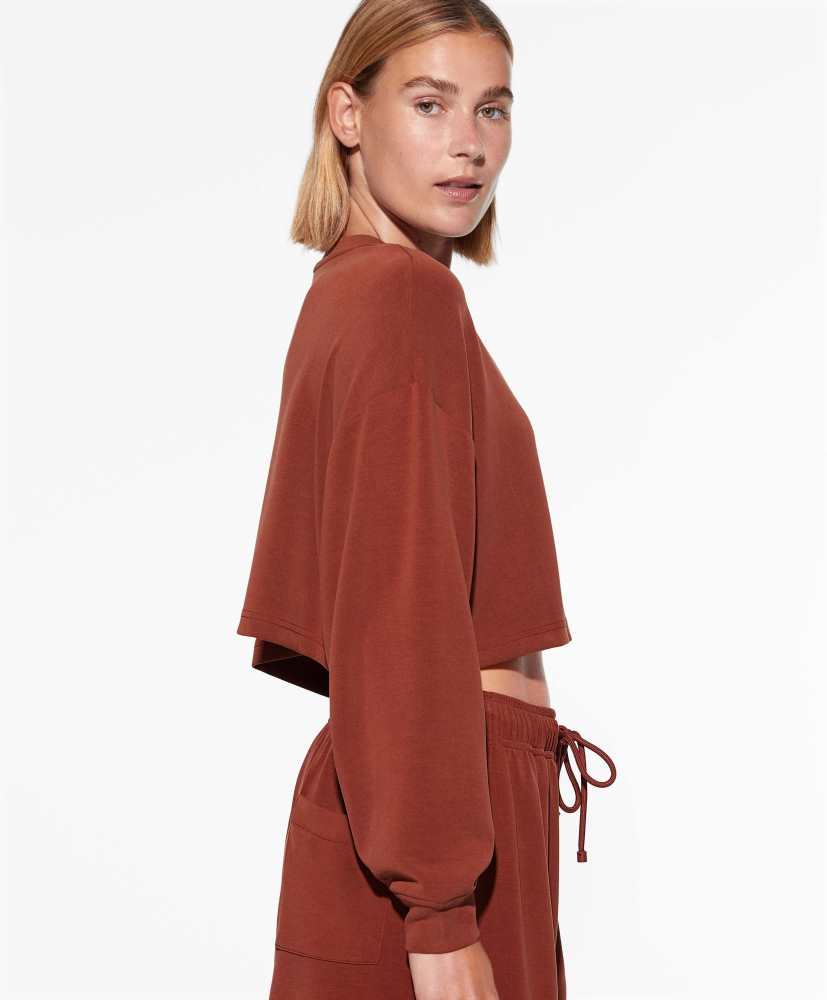 Moletom cropped de modal
