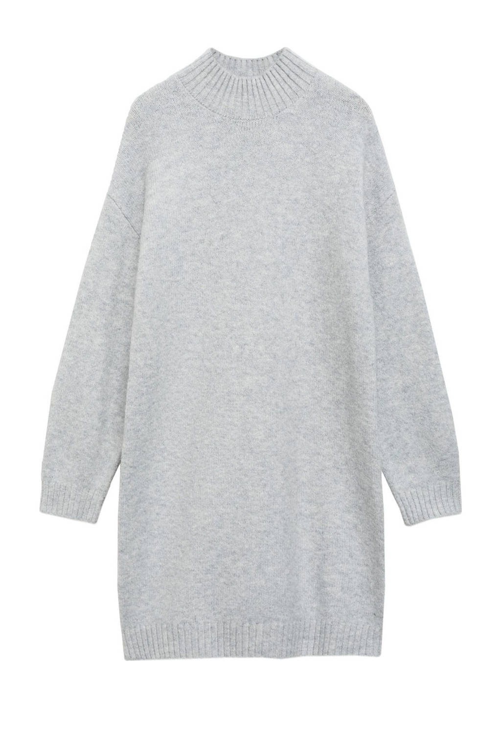 Mango Kids midi jurk gebreid grijs