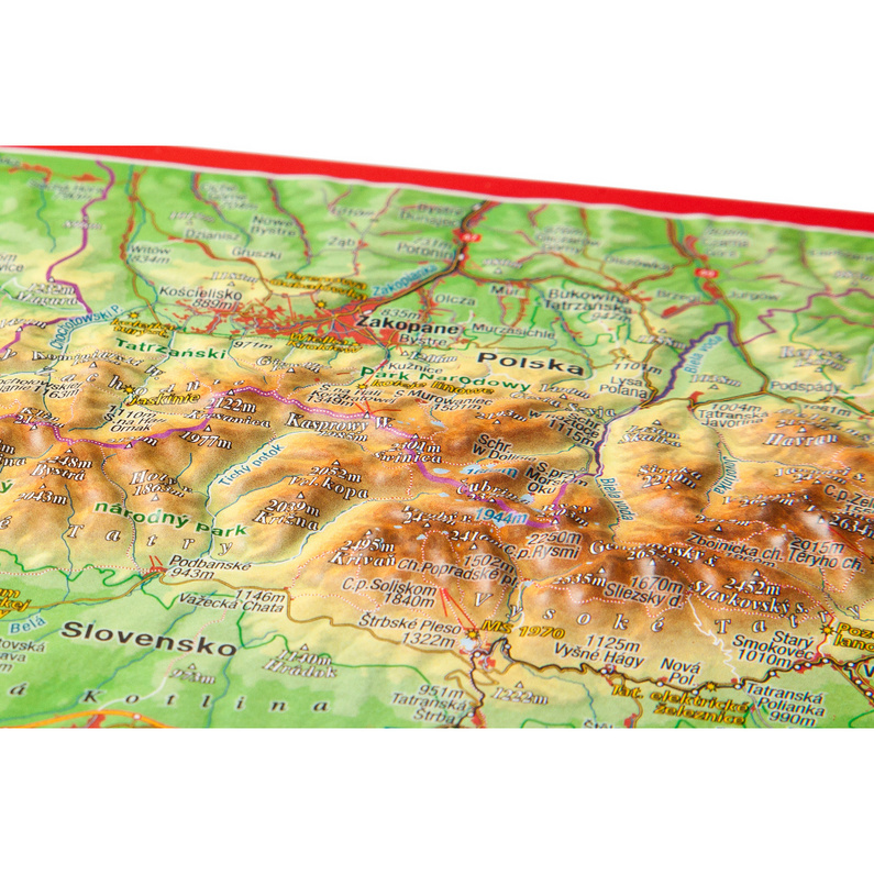 Georelief 3D Reliefpostkarte Tatra