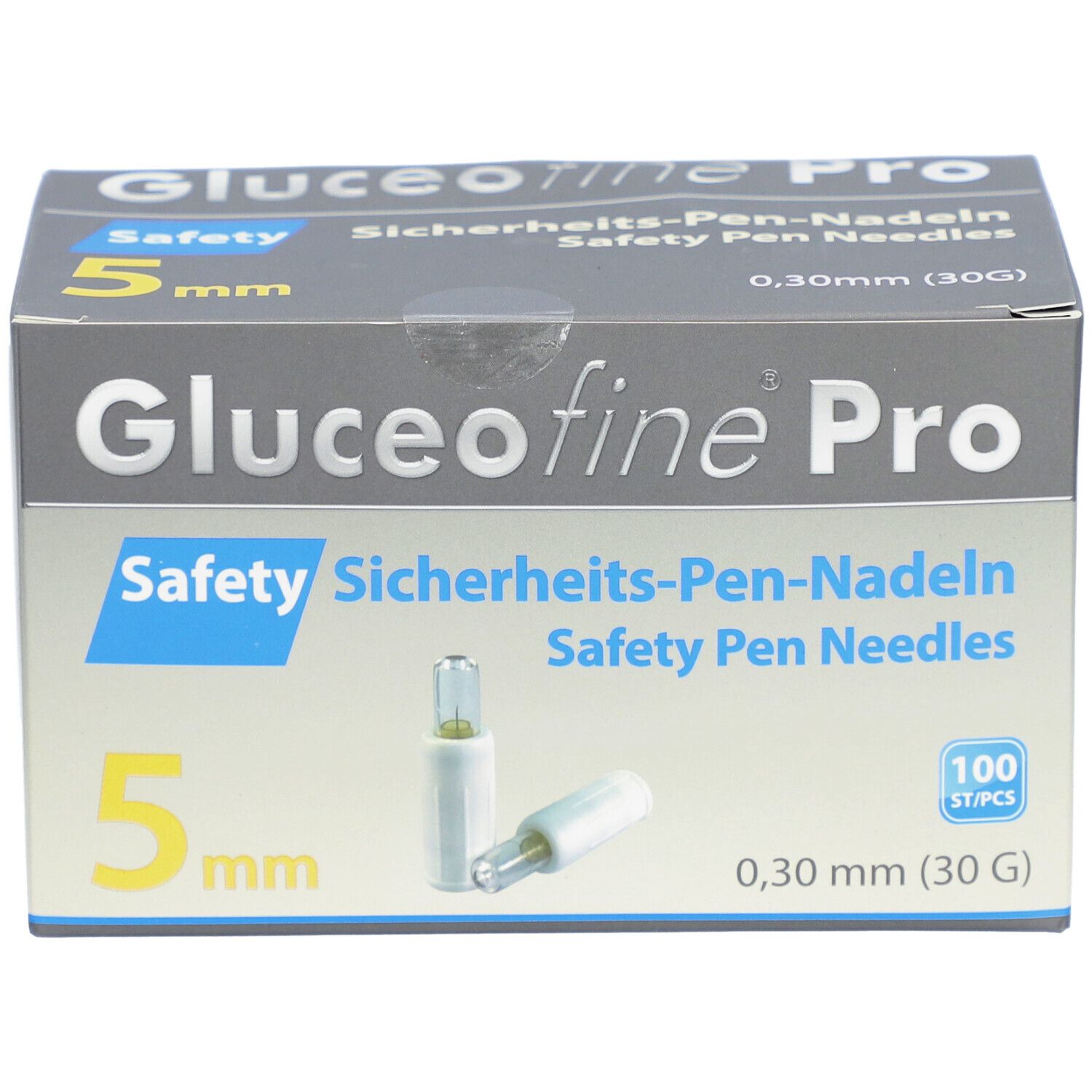 Gluceofine® Pro Safety Pen-Nadeln 30 G, 0,30 x 5 mm