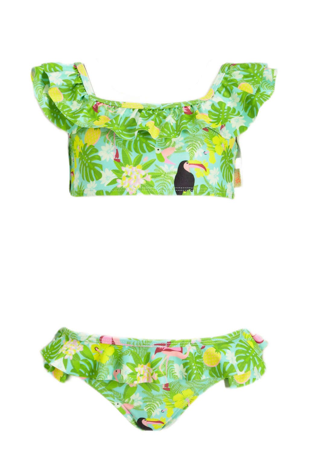 crop bikini Maaike met ruches groen