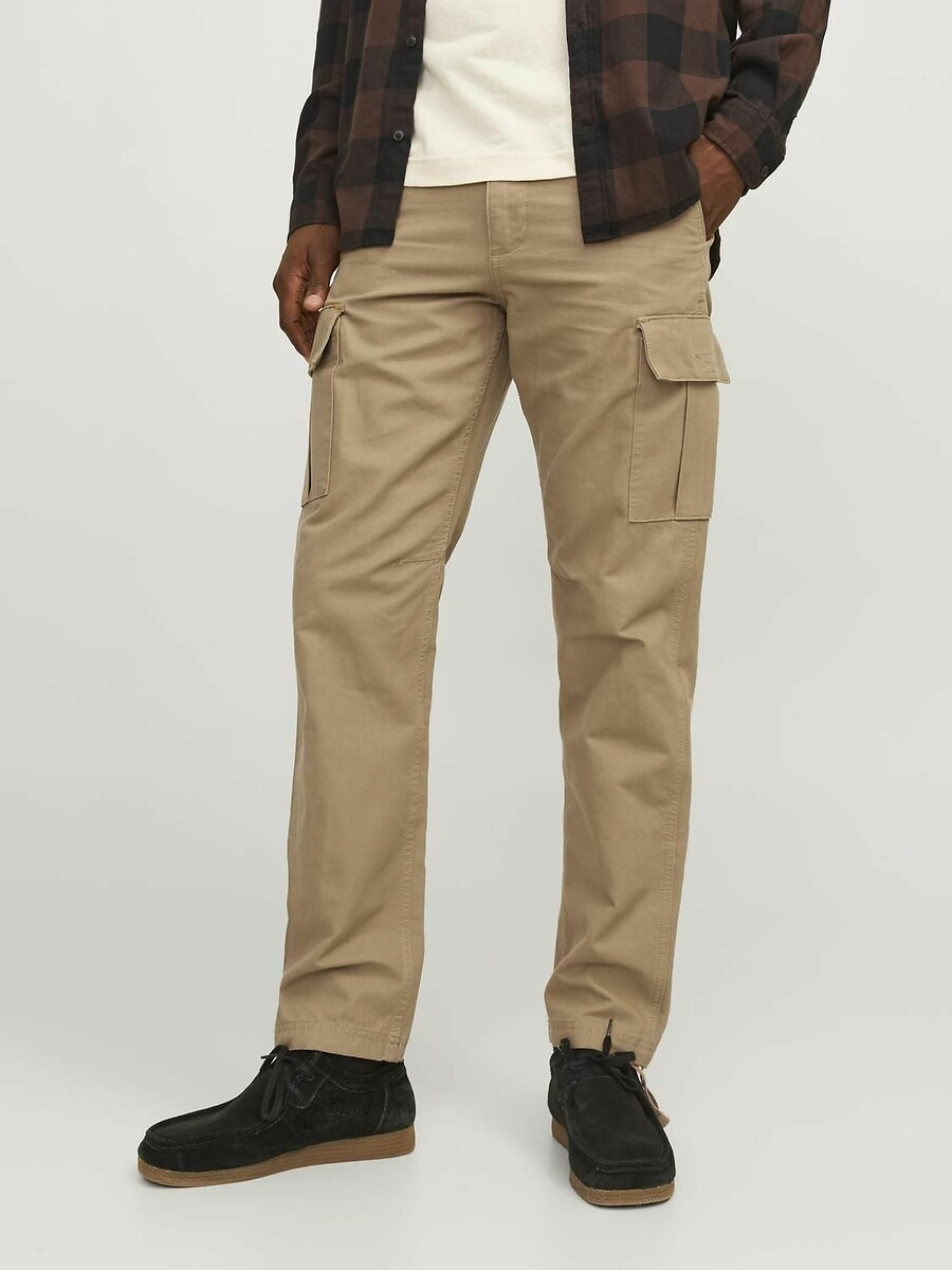 JACK & JONES<br>Calças cargo com a barra dobrada