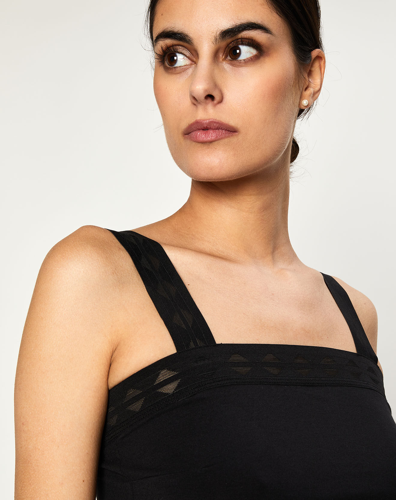 Huit Crop top Jeanne noir