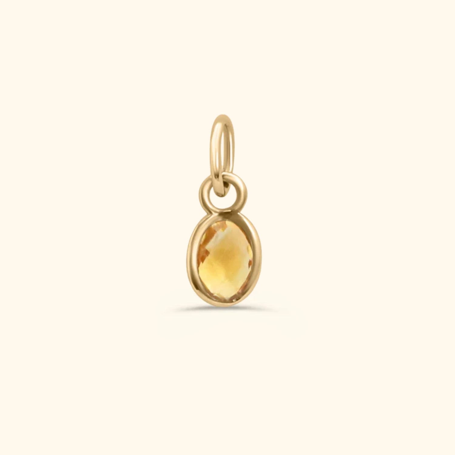 Citrine Birthstone Hanger November | 14K Goud