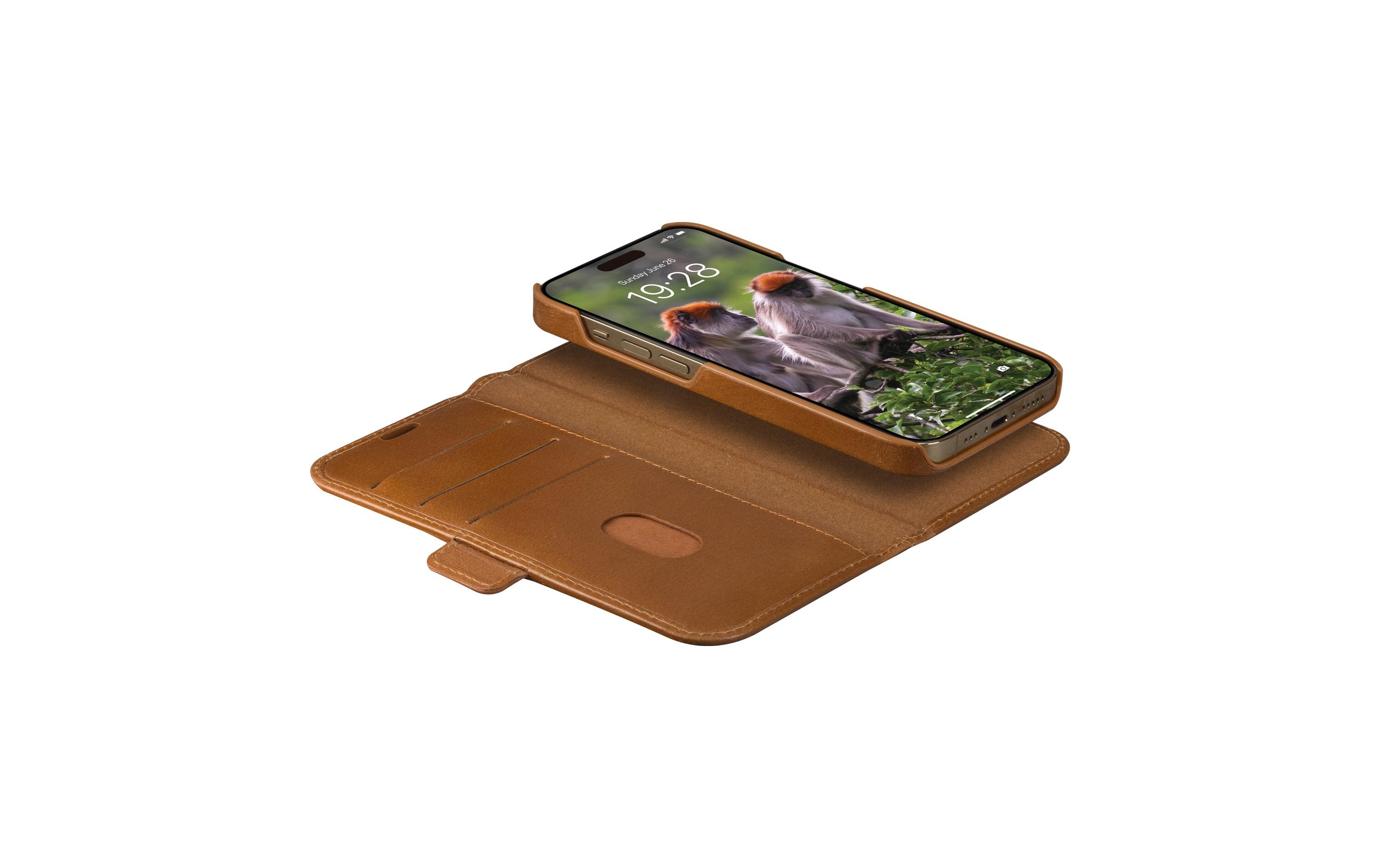Book Cover Lynge iPhone 15 Pro Max BraunSchutzhülle für das Apple iPhone 15 Pro Max