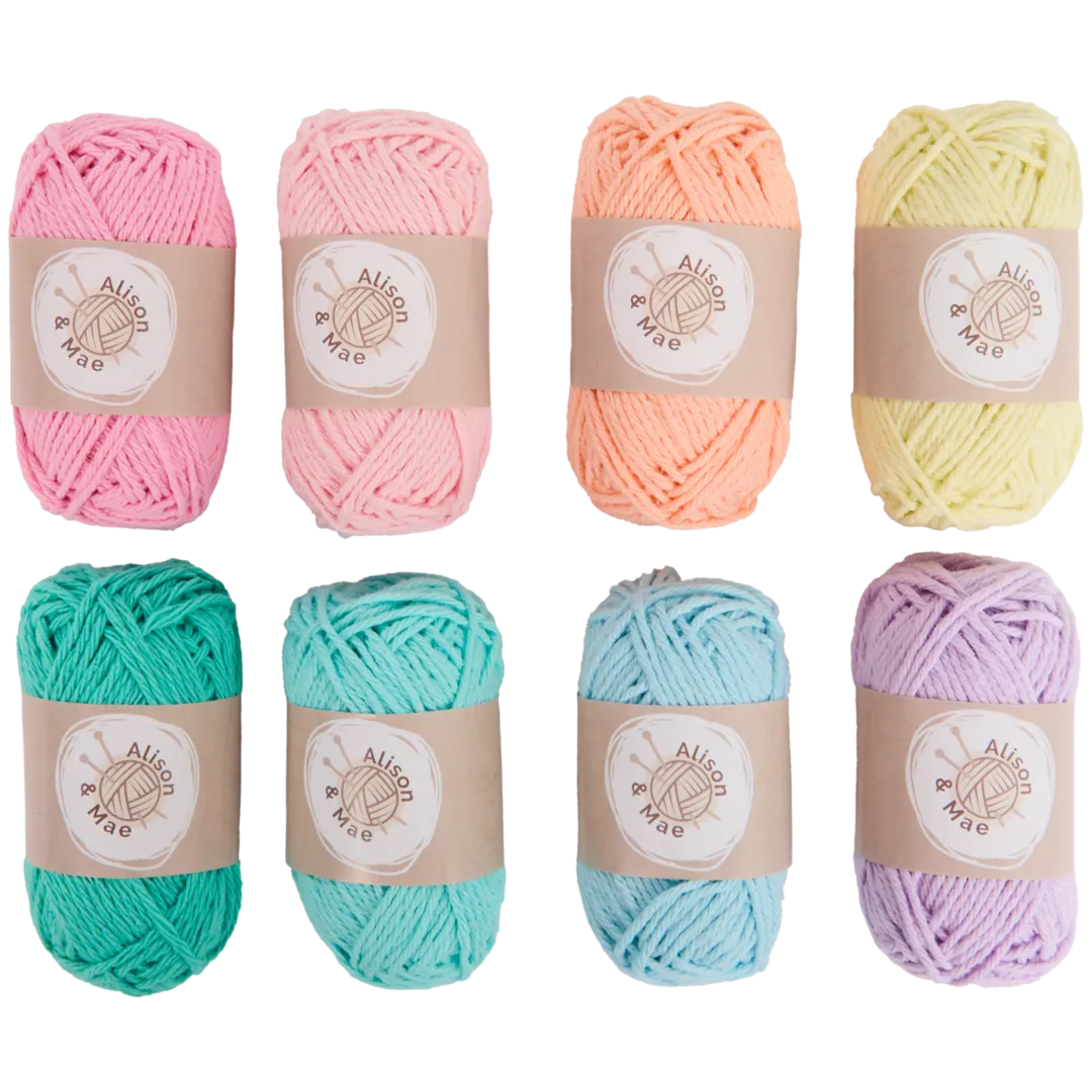 Alison & Mae Essentials katoengaren 8 x 10 gram | diverse kleuren