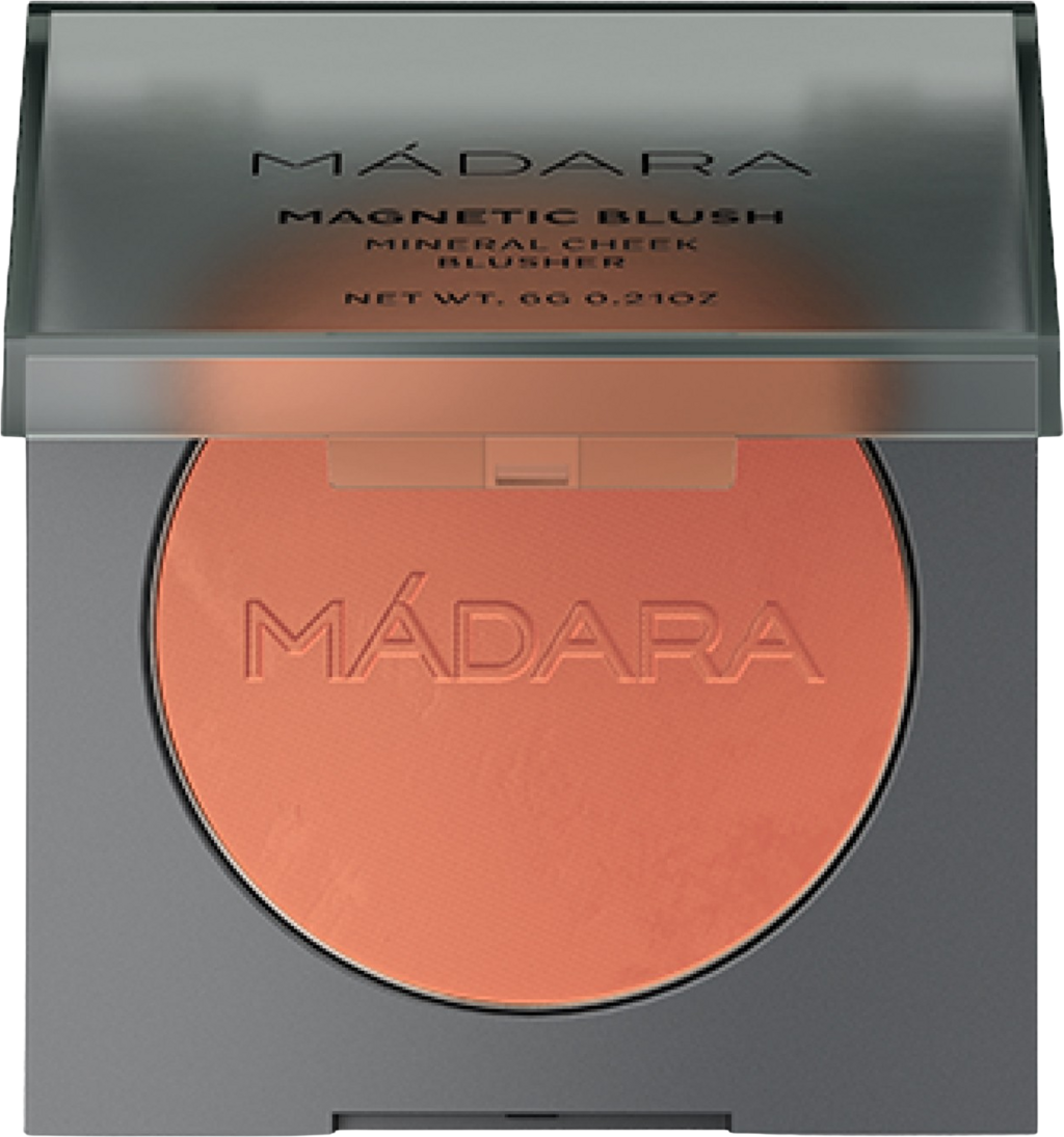 MÁDARA Organic Skincare  Magnetic Blush Mineral Cheek Blusher, #1 Fierce Flame (6 g)