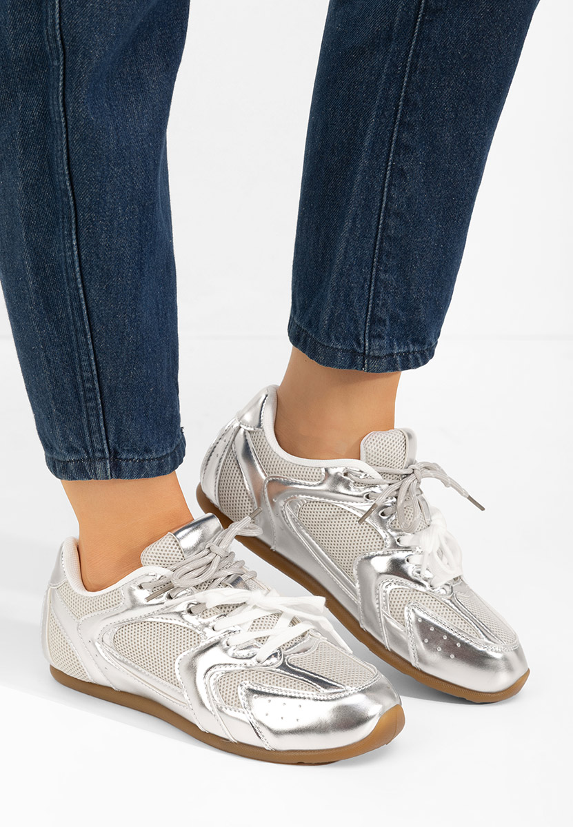 Baskets pour femme argent Lynesa