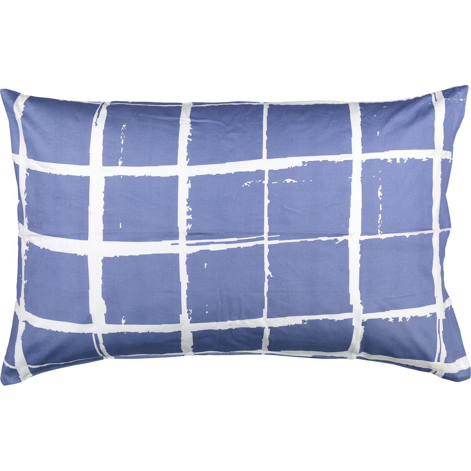 Bettwäsche blau kariert 160x210 65x100 Bettanzug Nord