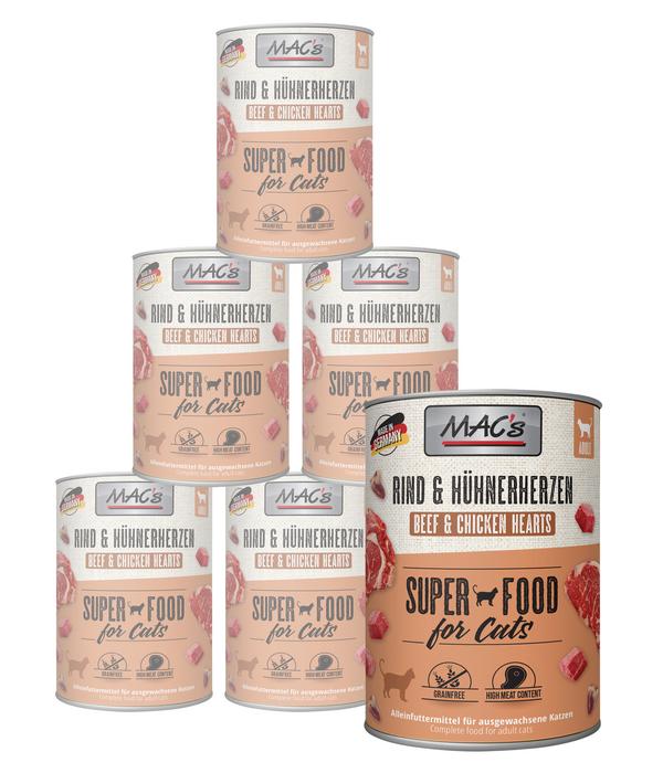 MAC's CAT Nassfutter für Katzen, 6 x 800 g