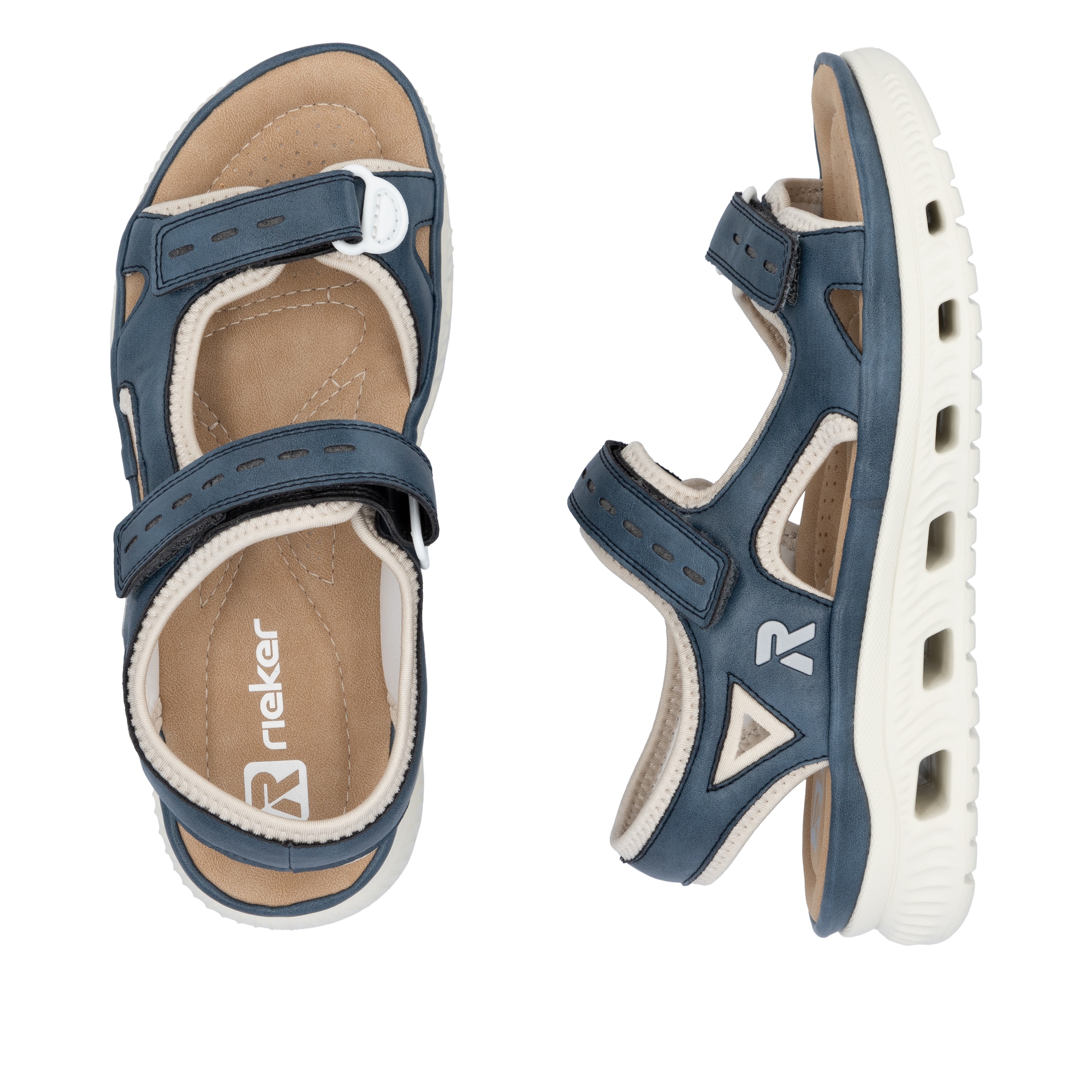 RIEKER Sport Sandale »Outdoorsandale«  , Sommerschuh, Sandalette, Plateauabsatz, mit Klettverschlüssen
