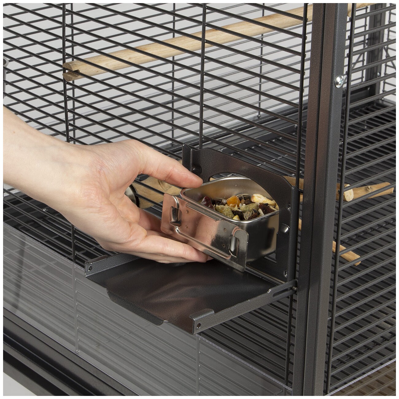 Montana Cages Vogelkäfig Madeira III dunkelgrau