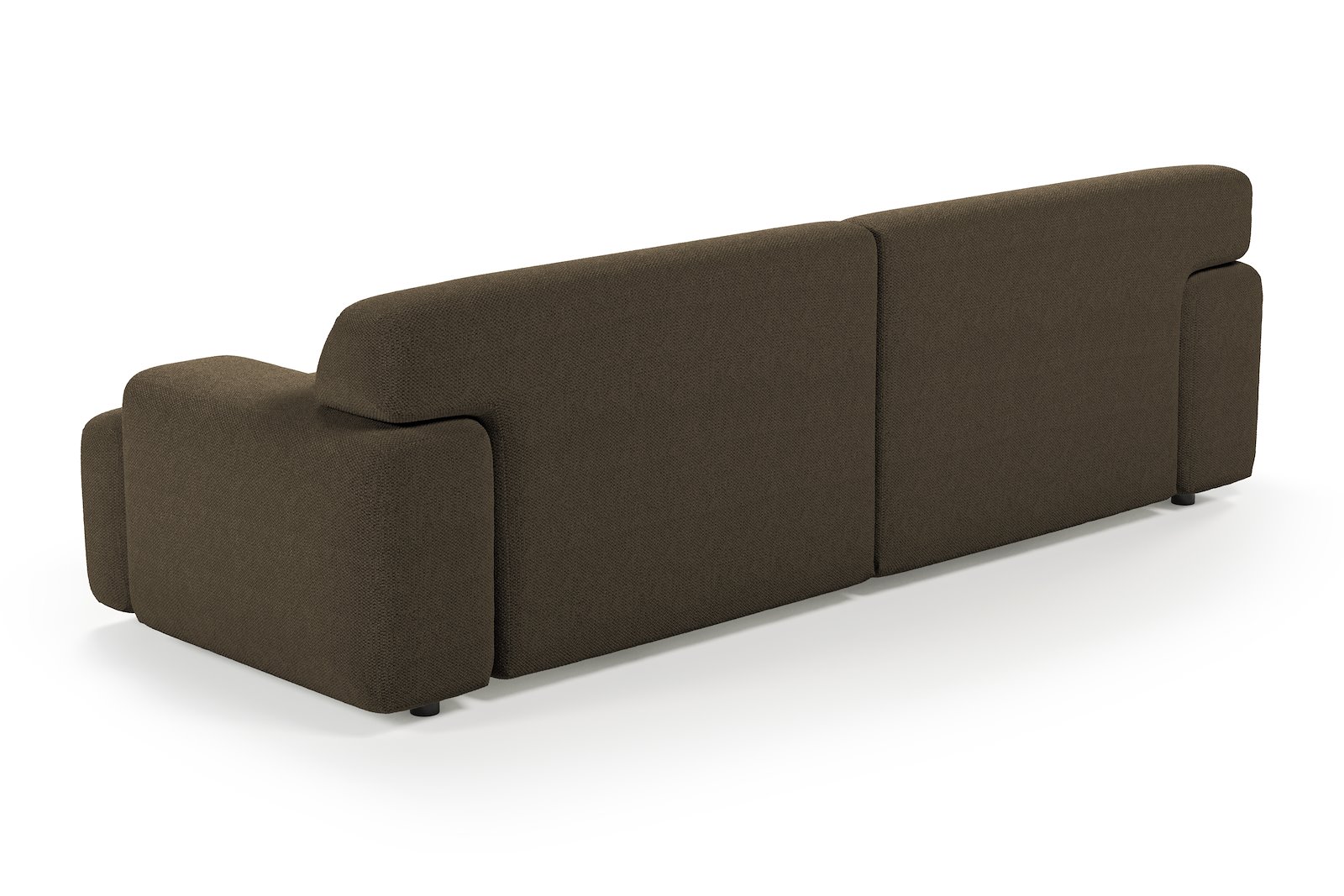 Bob 3-seter Tekstil Mito 176 Dark Brown med sorte ben.