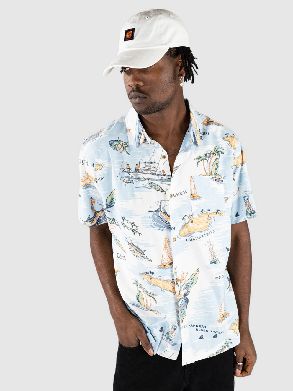 Salty Crew Salty Island Woven Shirt off white