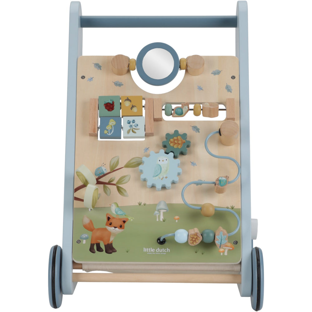 Køb Little Dutch Forest Friends Blue Multi-Aktivitets Gåvogn