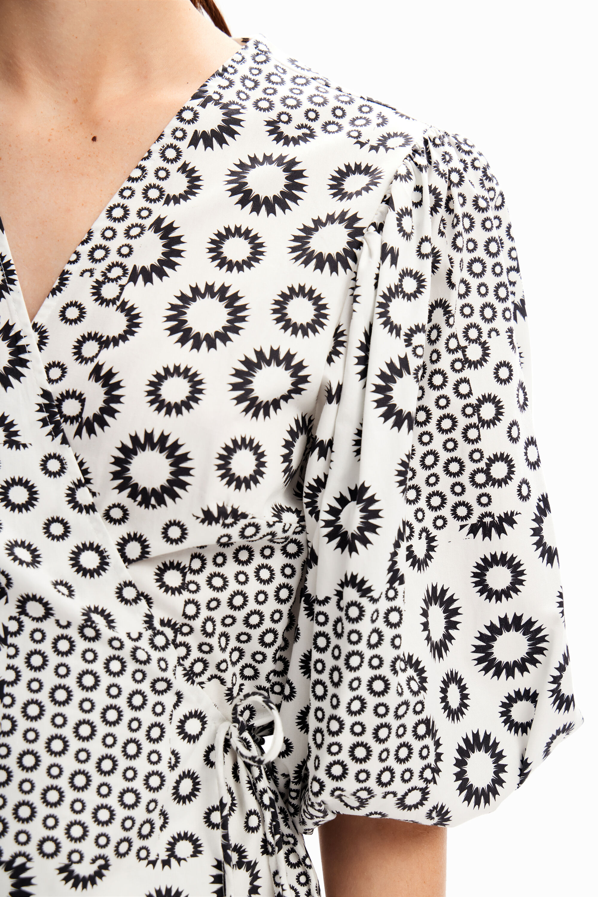 Blouse croisée patchwork