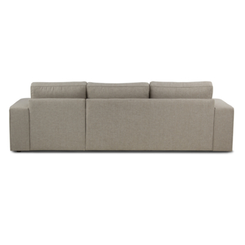 KARWEI loungebank Mack grijs gerecycled stof met rechts verlenging
