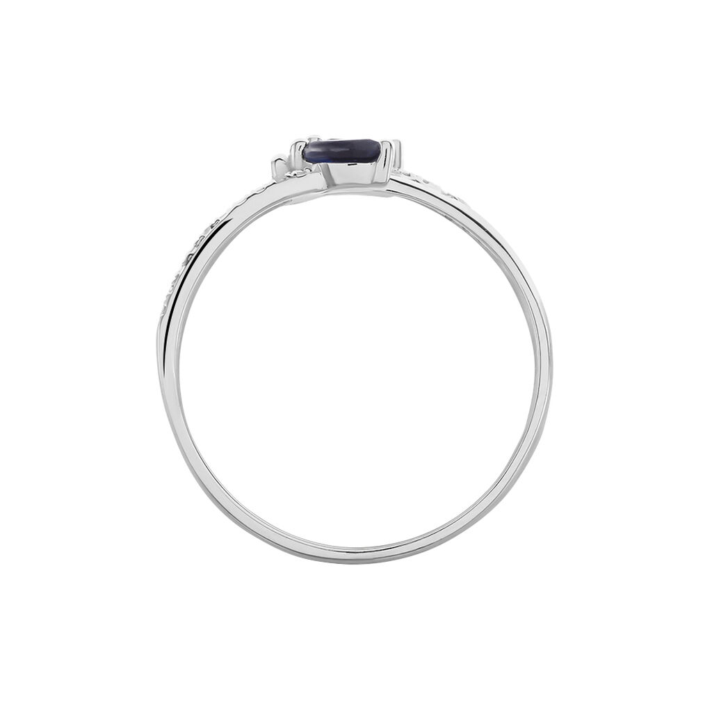 Bague Angie Or Blanc Saphir Et Diamant