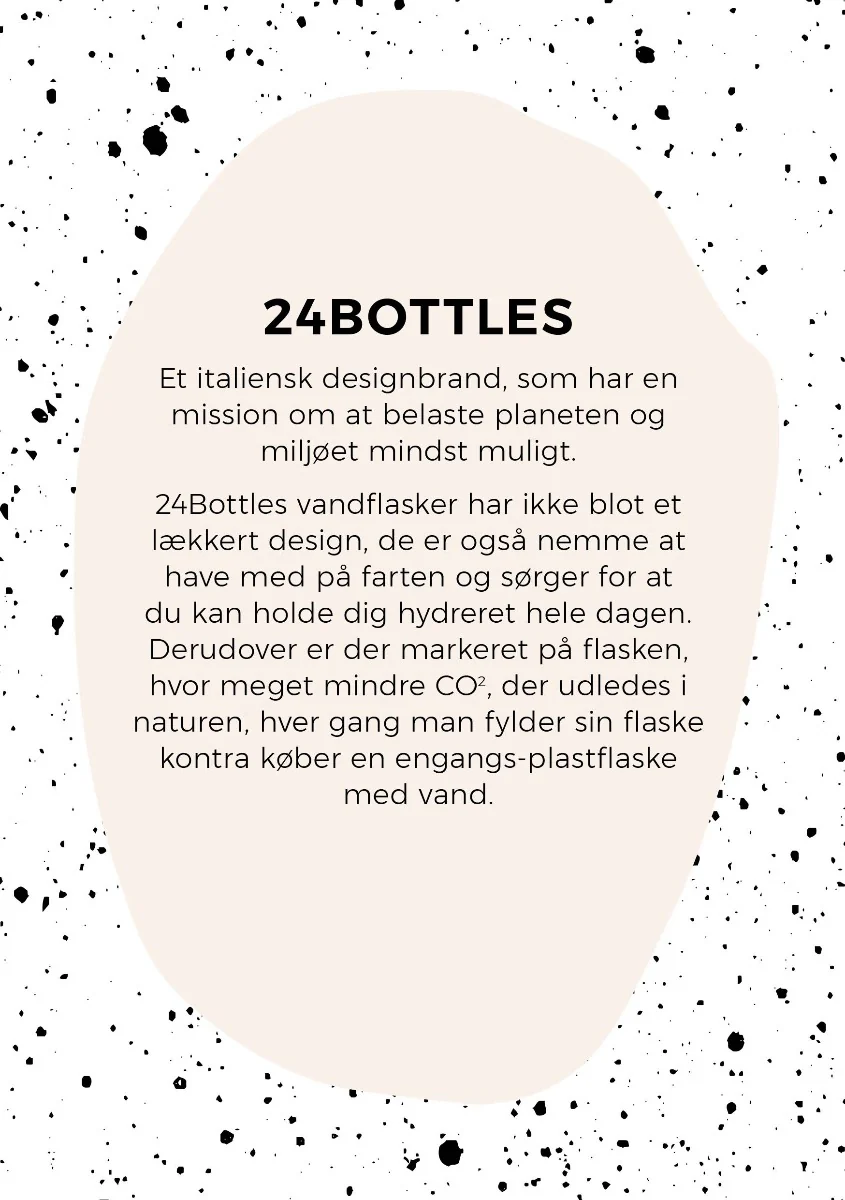 24Bottles  24bottles, Urban vandflaske, sort -  500ml.