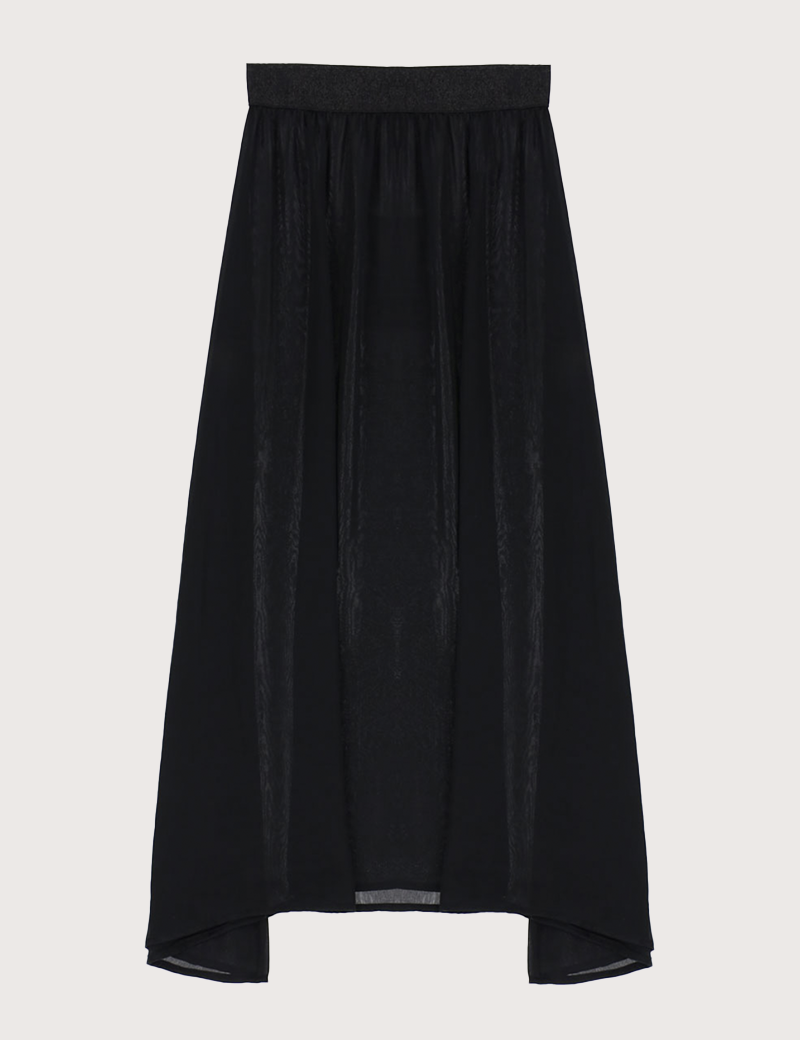 PLEASE JUPE LONGUE BANDEAU ELASTIQUE NOIR