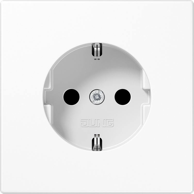 Jung LS990 wandcontactdoos RA inbouw Alpin wit