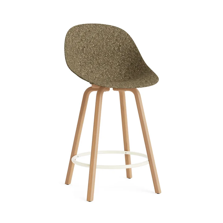 Normann Copenhagen - Mat Barstuhl 65 cm, seaweed / cream