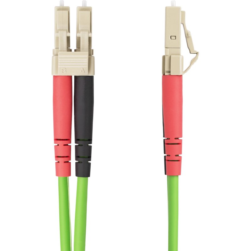 StarTech.com Câble Fibre Optique Multimode OM5 LC à LC UPC de 10m, Cordon/Jarretière/Connecteur Fibre Optique 50/125µm Duplex LOMMF Zipcord, VCSEL, 40G/100G, Insensible à la Courbure, Cordon de Liaison Fibre LSZH