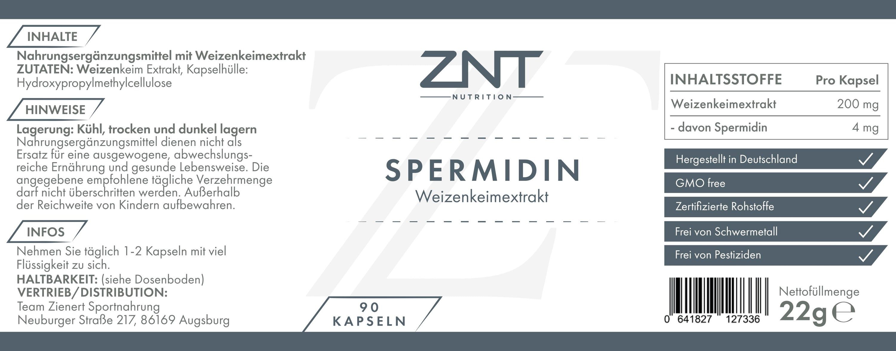 ZNT Nutrition Spermidin