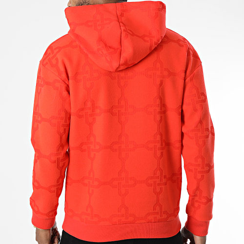 Sweat Capuche A Carreaux UY936 Orange