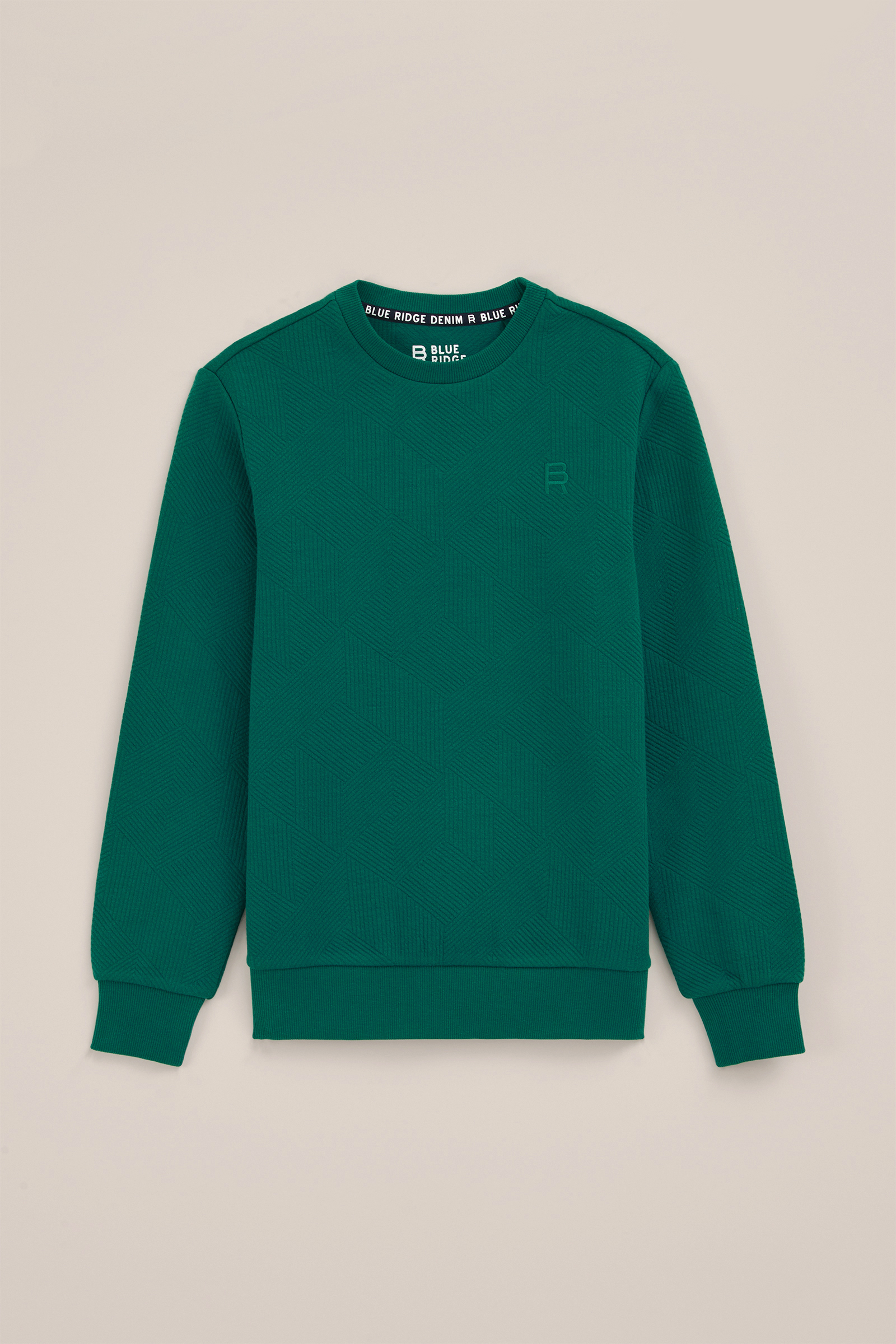 Jongens sweater met structuur Blue Ridge Felgroen