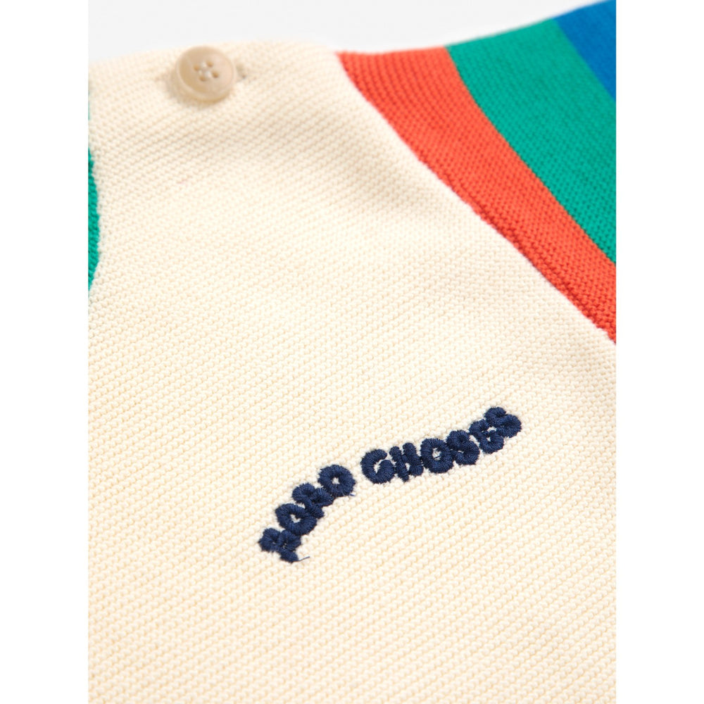 Køb Bobo Choses Offwhite Farve Block Strikket T-Shirt