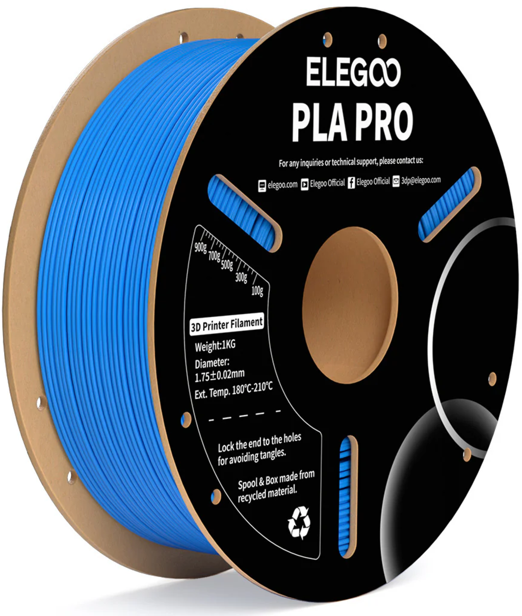 Elegoo  PLA Pro Light Blue, 1,75 mm / 1000 g    PLA mit hervorragender Starrheit, Steifheit & Temperaturbeständigkeit in Hellblau