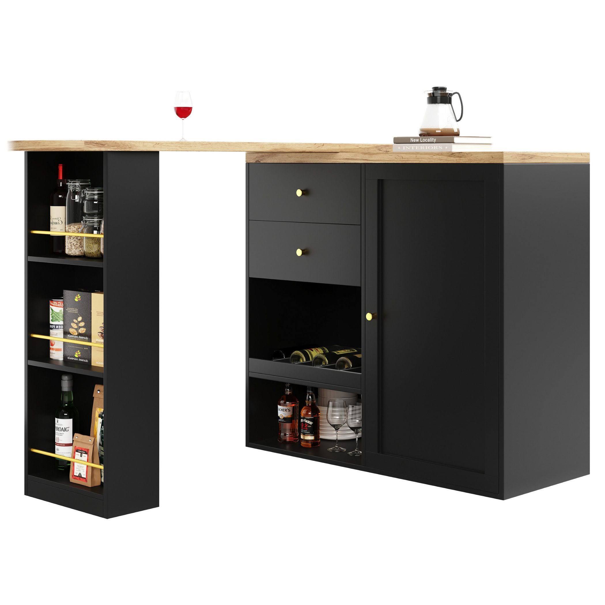 SeedWave Bartisch Multifunktionales um 360° drehbares Bartisch mit Hel