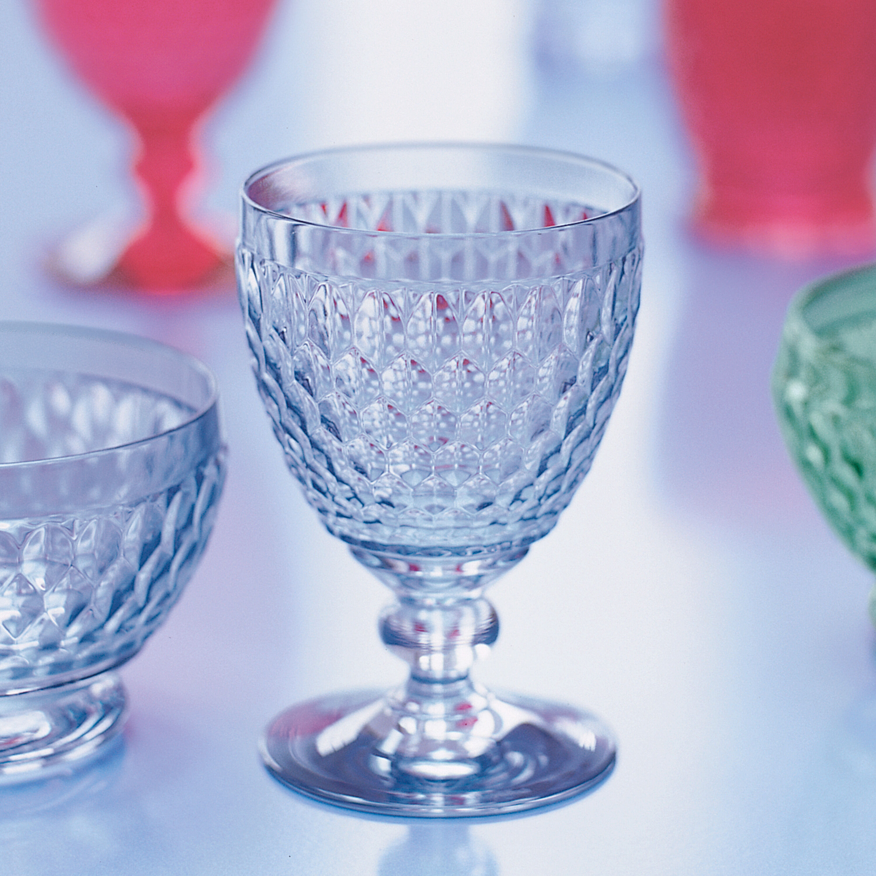 Boston Red wine glass Blue, 6.8 oz, crystal glass