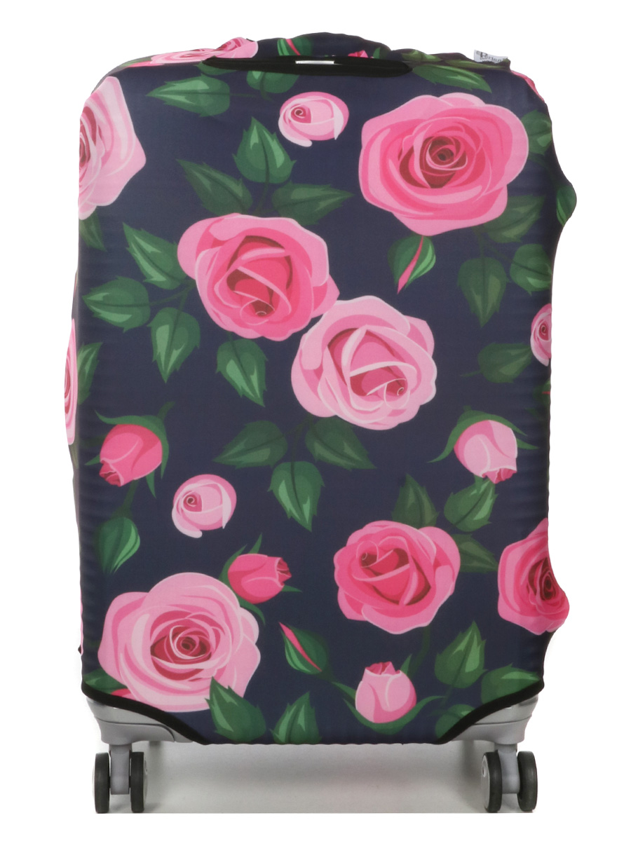 Housse de valise Periea Purple with Pink Roses M