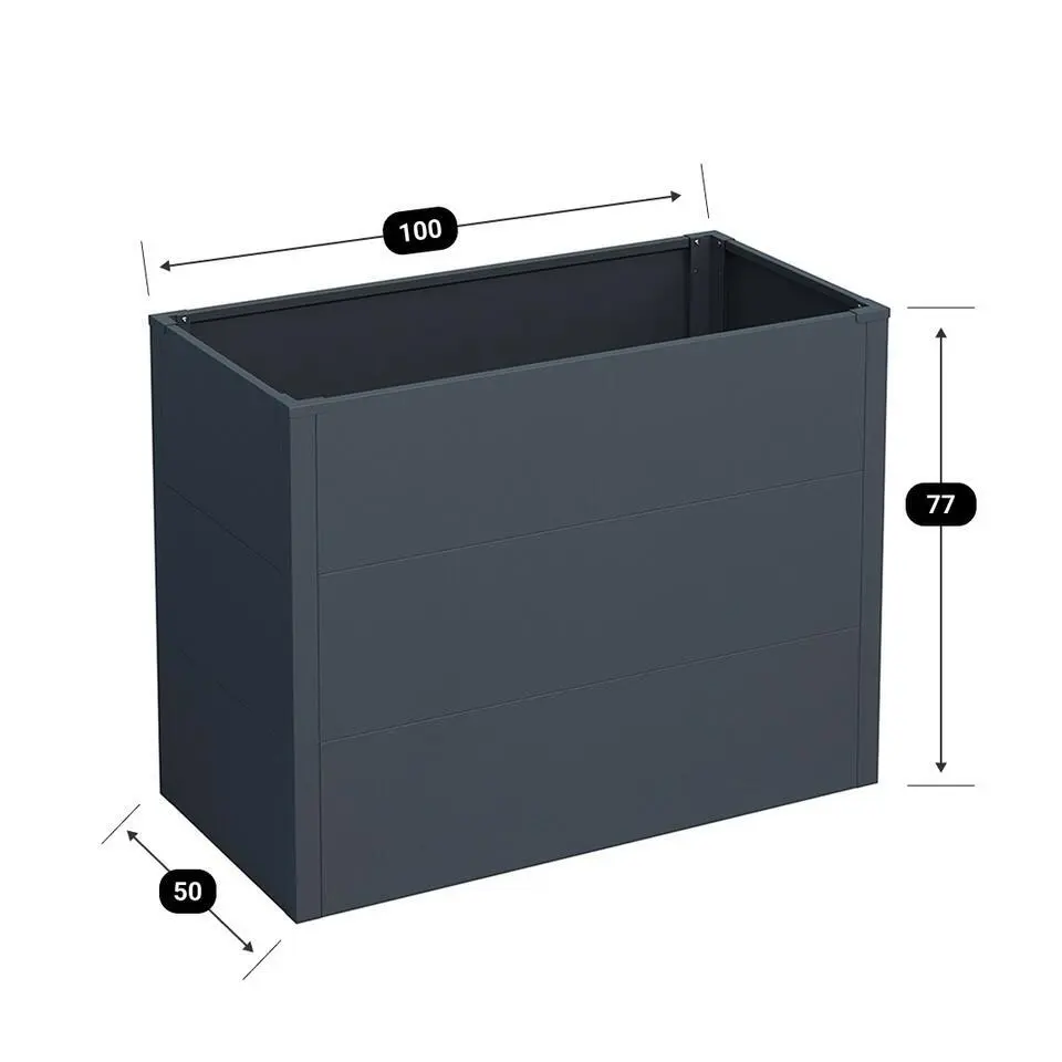 Plantenbak horeca - 100 x 50 x 77 cm - Antraciet