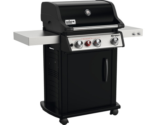 Weber Spirit E-325S GBS gasbarbecue, zwart/zilver, 3 roestvrijstalen branders, hoofdbrander 9,38 kW, sear zone brander 2,2 kW, grilloppervlak 61 x 45 cm, compatibel met GBS grillrooster-inzetstukken inclusief flavorizer bars, GBS grillrooster met sea
