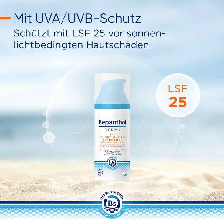 Bepanthol Derma feuchtigkeitsspendende Gesichtscreme LSF 25, 1X50 ml