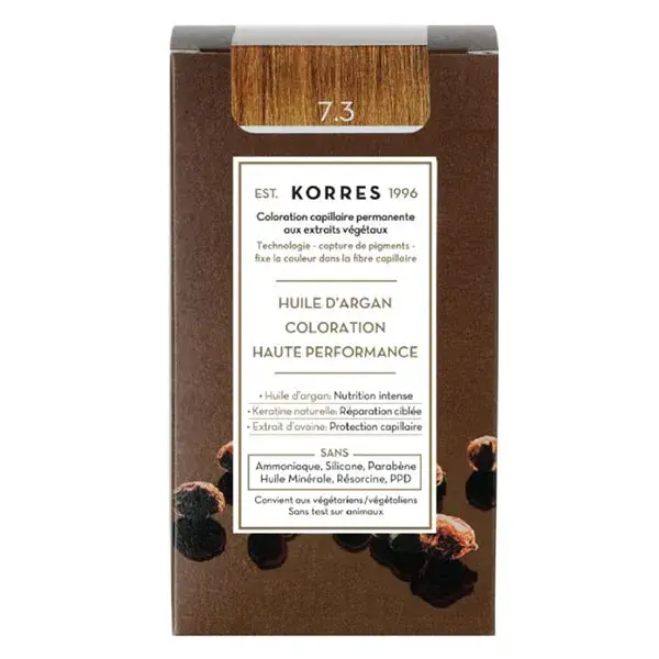 Coloração permanente Korres Loiro Dourado 7.3