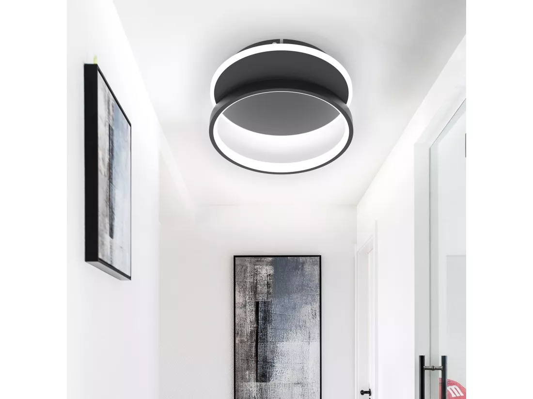 NETTLIFE Plafonnier LED Salon Dimmable Moderne Plafonnier avec télécommande pour le couloir