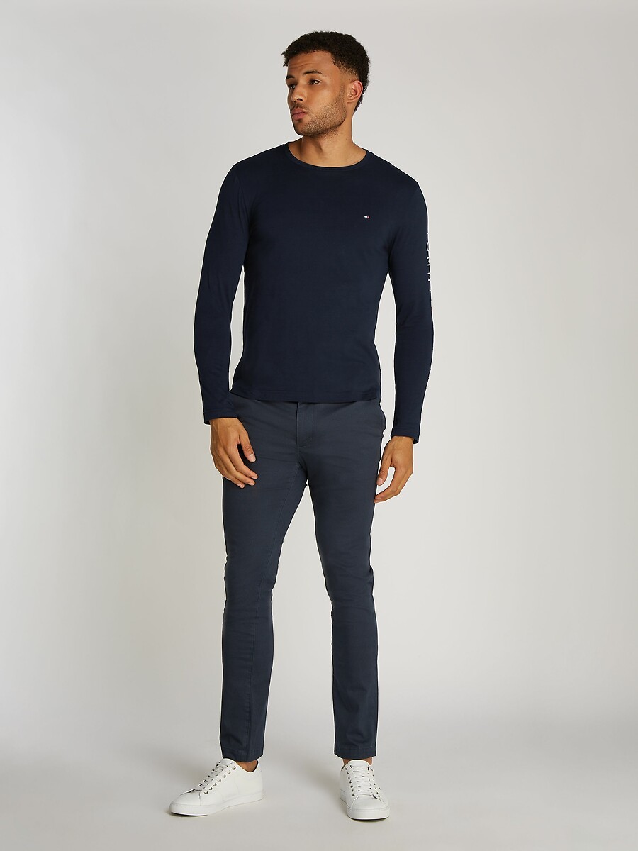 TOMMY HILFIGER<br>Camiseta de manga comprida com o logotipo Tommy